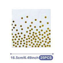 Bộ đĩa, khăn ăn và cốc dùng một lần màu trắng họa tiết cánh hoa chấm bi vàng, phục vụ 20 người. Bộ đồ dùng tiệc dùng một lần này (bao gồm đĩa, khăn ăn và cốc) rất phù hợp cho các bữa tiệc sinh nhật, đám cưới và dã ngoại gia đình. - Xem 10