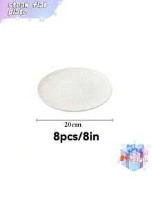 Bộ đồ ăn kiểu Nhật màu đen trắng vân đá cẩm thạch, đĩa phẳng nhẹ và sang trọng, đĩa bít tết cao cấp kiểu phương Tây, thích hợp sử dụng trong gia đình. - Đen và trắng - Xem 8