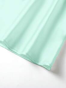 Women's Solid Color Plunging Neck Rhinestone Decor Elegant Camisole - Mint Green - View 3