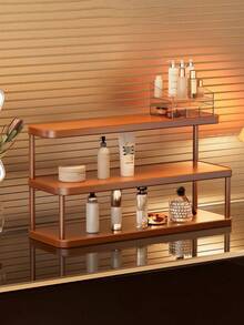 1 chiếc kệ để bàn 3 tầng bằng tre, nhiều lớp đựng đồ, có giá để cốc, dùng để đựng mỹ phẩm, văn phòng phẩm, tủ bếp, mặt bàn, trưng bày tại nhà, văn phòng, ký túc xá, phòng tắm. - màu nâu - Xem 7