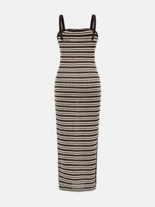 SHEIN 少女红色串珠吊带连衣裙，优雅时尚，百搭，适合派对、郊游、姐妹合照、公园、露营、度假、日常休闲穿着 - 彩色 - 查看 7