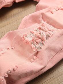 Manfinity LEGND Men's Casual Distressed Slim Fit Denim Jeans - Pink - View 5