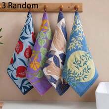 2-3条/套加厚柔软吸水毛巾，提花织造四层纱布毛巾，适合居家、旅行、返校、美容院、家庭浴室、淋浴、酒店、运动、家居必备、毛巾、护肤 - 彩色 - 查看 13