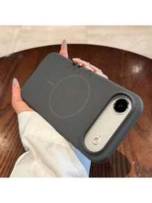 Ốp điện thoại silicon lỏng bóng bẩy sang trọng, tương thích với iPhone 17 Air, 16, 15, 14, 13, 12, 17 Pro Max Plus, kèm vỏ mềm từ tính. - màu xám than - Xem 4