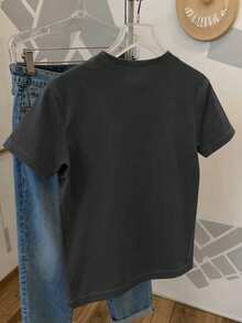 Resyla 女士休闲城镇印花短袖T恤 - 灰色 - 查看 2