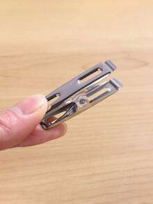 100/240个不锈钢木制晾衣绳夹，晾衣绳夹，小型晾衣绳夹，防风夹。 - 銀色 - 查看 4