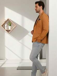 Blazer Casual Busines - Mostaza Amarilla - Ver 4