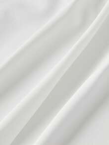 SHEIN MOD 女士纯色不对称下摆休闲百搭迷你裙，夏季 - 白色 - 查看 4