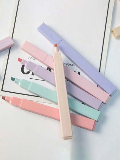 Fluorescent Pen, Practical And Multifunctional For Office Use, Minimalist Design Back To School