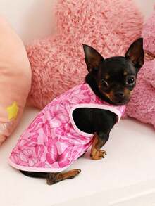 PETSIN Áo khoác cho thú cưng in hình bướm màu hồng, thích hợp cho mèo và chó. - Nhiều màu - Xem 4