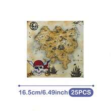 Pirate Voyage Disposable Plates, Napkins And Cups Set, Serves 20 Guests. This Disposable Party Set (Including Plates, Napkins And Cups) Is Perfect For Birthday Parties, Weddings And Family Picnics. - View 10