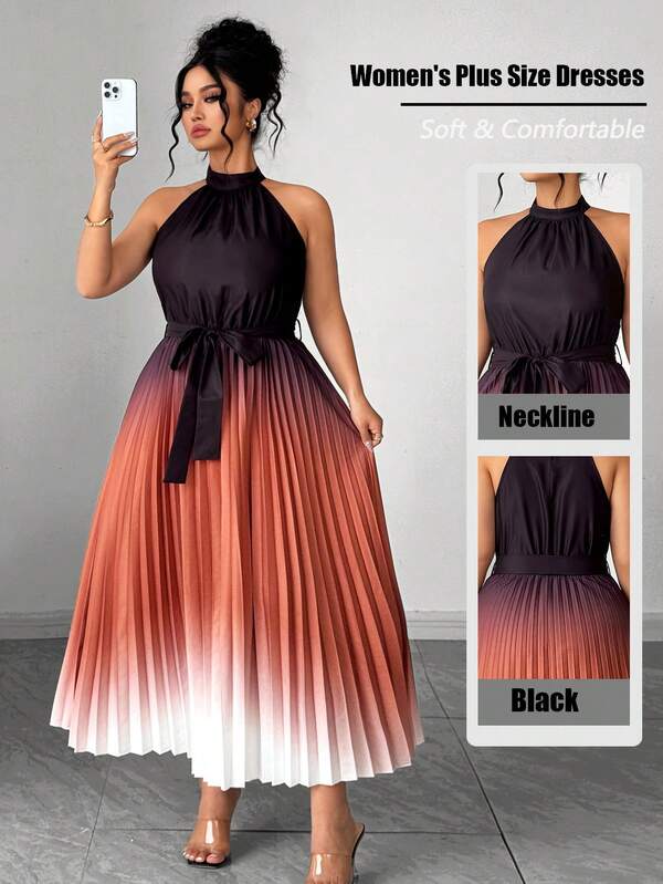 GlowEve CURVE Elegant Summer Vacation Dress For Plus-Size Ladies