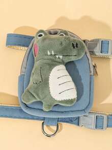 1pc Dinosaur Decor Pet Harness & 1pc Pet Leash For Dog And Cat For Outdoor - Multicolor - View 7