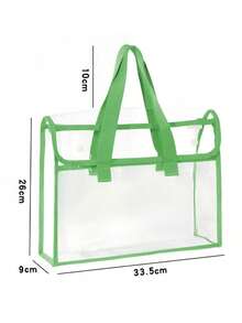 Túi đựng tài liệu học sinh bằng PVC chống thấm nước - Túi đựng tài liệu lớn, có thể mở rộng, trong suốt, có tay cầm, dùng để sắp xếp bài tập về nhà và đồ dùng học tập cho học sinh. - Mảnh duy nhất - Xem 11