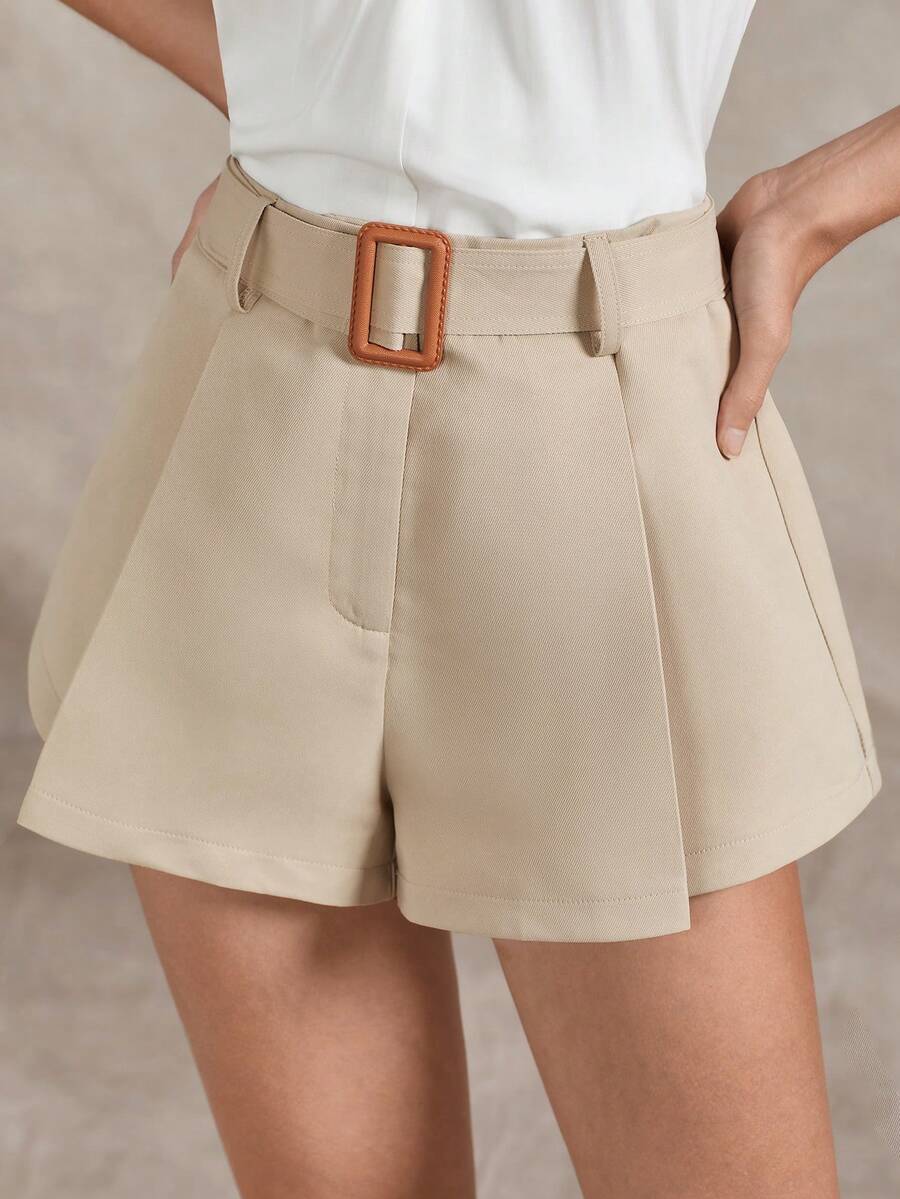 Briarwyn Quần short nữ màu trơn dáng suông, đa năng, thích hợp mặc đi làm vào mùa hè, trang phục mùa hè cho nữ, trang phục mùa xuân cho nữ, trang phục nghỉ hè, ngày lễ tình nhân, ngày lễ Thánh Patrick cho nữ, trang phục đi biển cho nữ, trang phục đi chơi. - Màu be - Xem 1