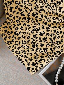 Resyla Women's Spring/Summer New Arrival Leopard Print Pattern Round Neck Slim Fit Bodycon T-Shirt - Multicolor - View 3