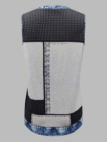 EMERY ROSE Women's Casual Versatile Round Neck Denim Effect Print Tank Top - Multicolor - View 2