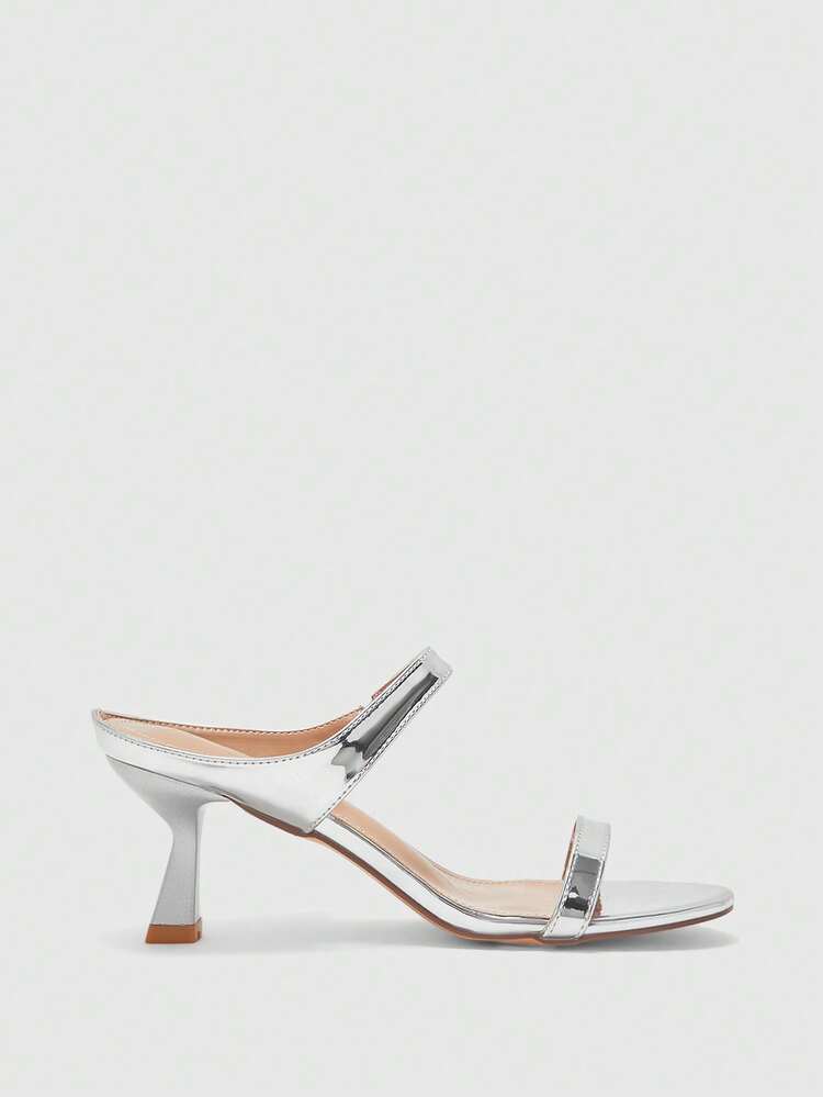 CUCCOO BIZCHIC Women Shoes Fashion Round Toe Stiletto Spray Paint Square Heel Sandals Light Commute Dating Wedding Party Holiday Holiday Wedding Valentine's Day Elegant Women's Shoes, Summer Spring Dress Matching Style, Christmas Day Can Also Wear Round Toe Stiletto Cuccoo Word With A Pedal Light Women's High Heel Sandals Spring Shoes Summer Shoes