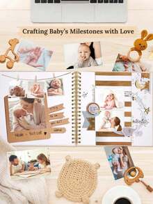 Scrapbook Photo Album, Linen Cover Commemorative Album, Hard Cover Kraft Paper White Pages Album, Suitable For Travel, Wedding Guest Book, Birthday Party Commemorative Album, Party Christening, Wedding Anniversary, Room Decor (20 Sheets/40 Pages) - Multicolor - View 2