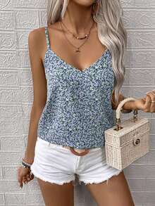 EMERY ROSE 女士碎花休闲吊带背心 - 彩色 - 查看 1