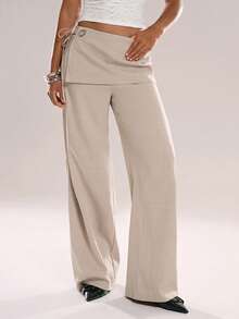 Avantive 卡其色长裤,适合街头潮女日常通勤,纯色休闲直筒宽松版型,适合度假、休闲、海滩等场合,优雅时尚,也适合春假、春夏假期穿着。这款长裤适合通勤、日常休闲、商务场合、返校季、教师装、外出、条纹等多种场合,也适合商务休闲、休闲通勤、度假、半正式场合穿着。休闲度假居家办公穿搭,尽显女性魅力。 - 杏色 - 查看 7