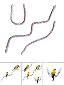 Parrot Rotating Climbing Rod, Designed As A Parrot Climbing Swing Toy Atand Decorative Item. - Multicolor - View 4