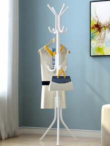 1pc Iron Garment Rack, Approx 69" Tall, Free-Standing Coat Rack, Stable, Fashionable, Movable, Easy Assembly, Suitable For Living Room, Entryway, Bedroom, Study, Office, Holiday Gift, Valentine's Day Present - Multicolor - View 1