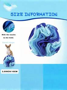 狗狗嗅觉球——一款互动式狗狗玩具，让您的爱犬乐在其中。这款益智玩具可以装入零食，训练狗狗的嗅觉，并减缓它们的进食速度。 - 藍色 - 查看 3