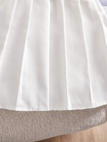 Nouveau design d'été pour jeune fille avec épaules obliques, Top en tricot jacquard à volants sans manches, assorti à une jupe plissée en tissu. Style décontracté chic, convient pour les loisirs, les trajets et les vacances. - Prune - Voir 9