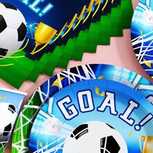 Bộ đồ dùng dùng một lần hình khung thành bóng đá gồm đĩa, khăn ăn và cốc, phục vụ 20 người. Bộ đồ dùng tiệc dùng một lần này (bao gồm đĩa, khăn ăn và cốc) rất phù hợp cho các bữa tiệc sinh nhật, đám cưới và dã ngoại gia đình. - Xem 5