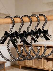 Ins 公主风少女心形可爱珍珠轻奢复古衣架欧式仙女风衣架围巾挂钩 - 黑色 - 查看 6