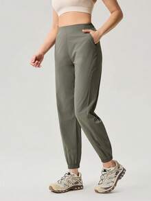 OutZeal 女士运动裤 慢跑裤 日常休闲速干抗皱运动裤 - 軍綠色 - 查看 8