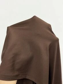 SHEIN PETITE Lowkey Demure Sexy Casual High Neck Asymmetrical One Shoulder Cut Out Sash Mini Dress - Brown - View 8