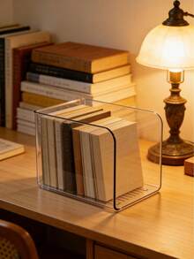 A High-Quality Thickened Acrylic Transparent Creative Simple Large-Capacity Bookshelf, Desk Book And Document Storage Rack, A Back-To-School Season Essential - Multicolor - View 3