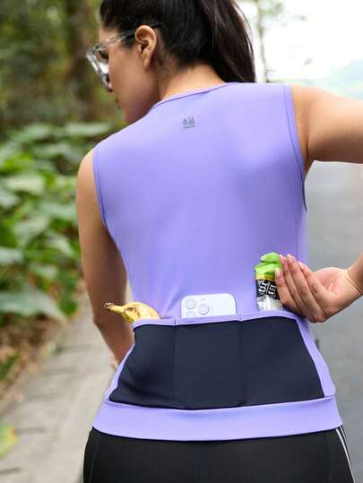 In My Nature 女士拉链口袋半开襟骑行背心