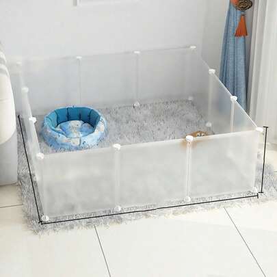6/8/10/12 PCS Pet Dog House Cage Indoor Kennel Teddy Corgi Pomeranian Isolation Frosted Fence Protective Small Dog Cage