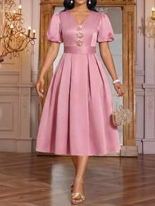 SHEIN Lady Holiday Dresses For Women Vacation Dress - Baby Pink - View 5