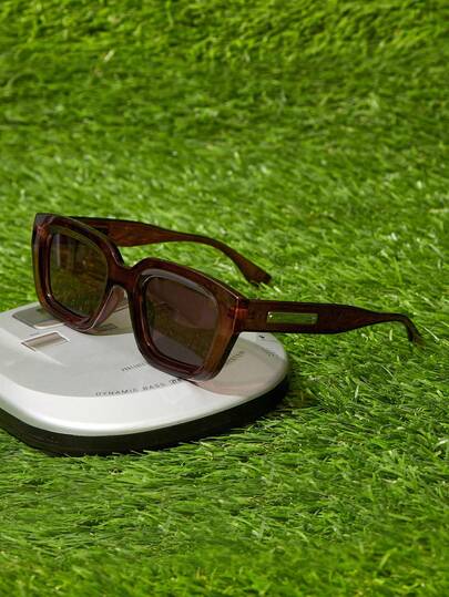 Shadewire con montura cuadrada de estilo retro bohemio, accesorios de playa casuales, accesorios de playa para mujeres, para el verano, vacaciones en la playa, al aire libre, viajes, decoración de las patillas, estilo casual con montura rectangular para salir, volver al colegio
