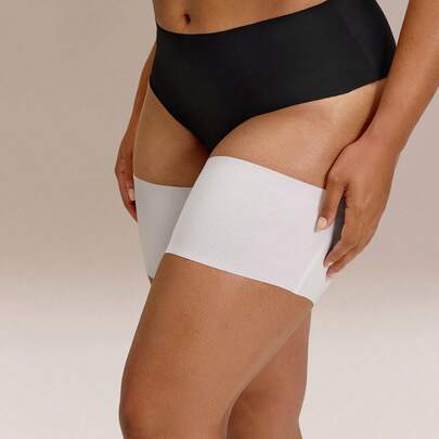 GLOWMODE Plus Size Stay Smooth Lightweight Breathable Mesh Anti-Slip Anti-Chafing Thigh Bands Leg Protector Daily Casual Wear