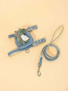 1pc Dinosaur Decor Pet Harness & 1pc Pet Leash For Dog And Cat For Outdoor - Multicolor - View 6