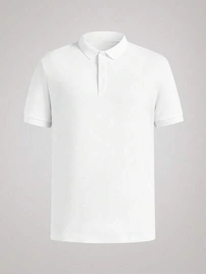 Officeau 男士纯色短袖休闲办公 Polo 衫，夏季，适合打高尔夫