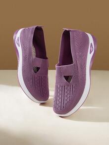 CUCCOO EASI Zapatos morados transpirables nuevos de primavera y verano, calzado exterior con suela blanda y antideslizante, zapatos casuales cómodos para ir y venir, ligeros y con amortiguación - Morado - Ver 6