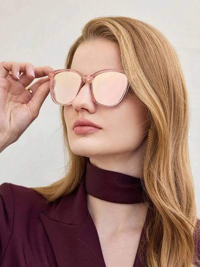 1 Pair Women's Polarized Sunglasses With Mirrored Lens & UV400 Protection - & Stylish Large Glasses Cute Sunglasses Beach Sun Glasses Beach Accessories For Women Sun Glasses Sunglasses Shades Basics And Suit For Sweater Jeans Sweatpants Hoodie Jackets Dress And Long Sleeve Shirt Fashionable Shade Elegant Outfit Family Outings Travel Vacation Holiday For Summer Beach Vacation,Outdoor,Travel