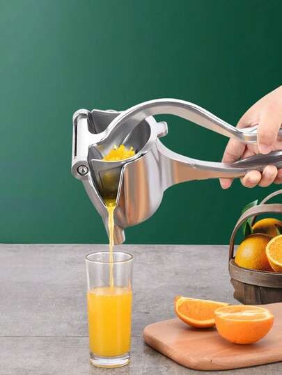 Exprimidor manual de acero inoxidable - Adecuado tanto para uso comercial como doméstico, con una estructura robusta, fácil de limpiar, sin necesidad de suministro eléctrico, apto para naranjas, pomelos, limones, manzanas, bayas, verduras y otras frutas - Una opción ideal para restaurantes y cocinas del hogar.