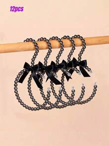 Ins 公主风少女心形可爱珍珠轻奢复古衣架欧式仙女风衣架围巾挂钩 - 黑色 - 查看 11