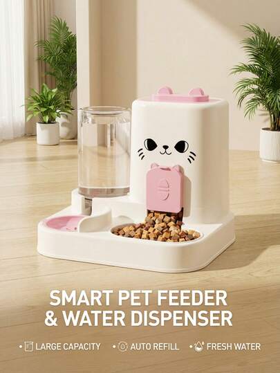 PETSIN Cat Water Dispenser, Cat Food Automatic Feeder, All-In-One Machine, Cat Water Dispenser, Flowing Circulation, Pet Water Dispenser, Household Outdoor Universal Model