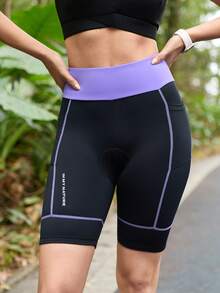 In My Nature Women's 4D Padded MTB Cycling Shorts - With Zipper Pockets & Seat Padding - Multicolor - View 3