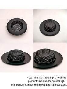 SHEIN 1 Cái Rây Lọc Và Nút Chặn Bồn Rửa Nhà Bếp, Nút Chặn Rãnh Tròn Màu Đen Cho Nhà Bếp, Nút Rác Bằng Thép Không Gỉ Có Tay Cầm, Lưới Lọc Bồn Rửa Nhà Bếp Chống Tắc Đa Năng, Rổ Lọc, Quà Tặng Giáng Sinh Cho Ngày Lễ - màu đen - Xem 12