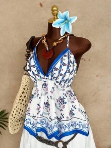 Sunspun Ditsy Floral Woven Camisole, Spring/Summer - Multicolor - View 6