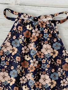Rusticease Women's Halter Neck Camisole Suitable For Spring & Summer, All-Over Vintage Floral Pattern,Summer Top - Multicolor - View 4